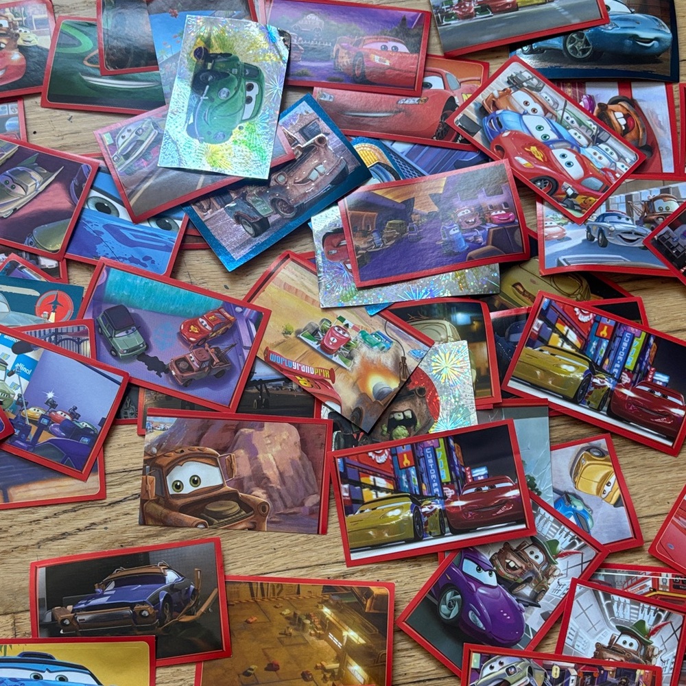 Disney Cars Trading Cards with Red Borders